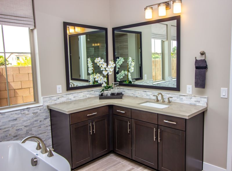 Backlit Mirror and Vanity Area